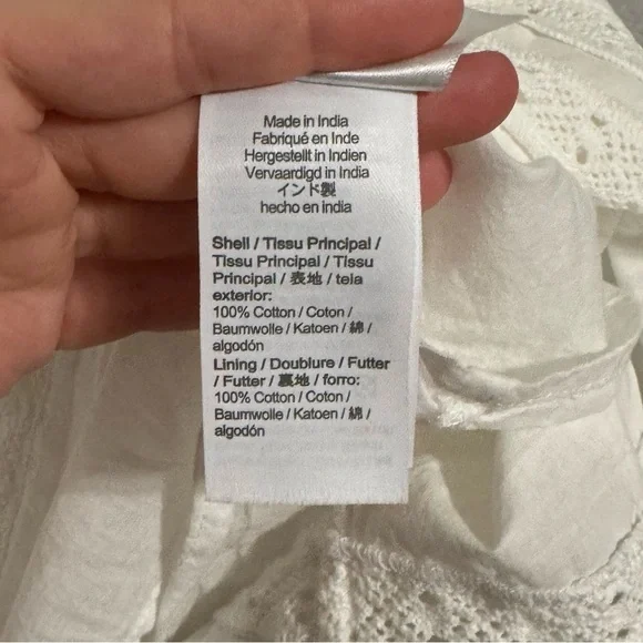 Women's J. Crew White 100% Cotton Long Sleeve Dress - Picture 8 of 10